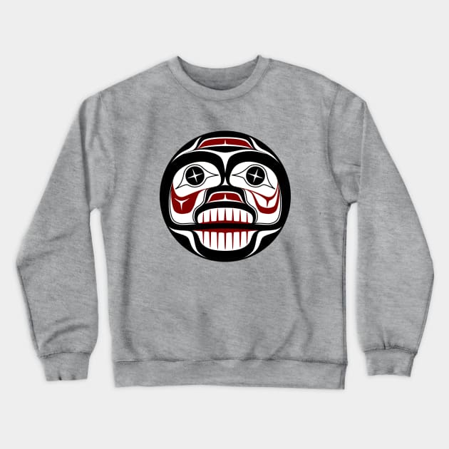 Northwest Pacific coast Haida Weeping skull Crewneck Sweatshirt by redhomestead